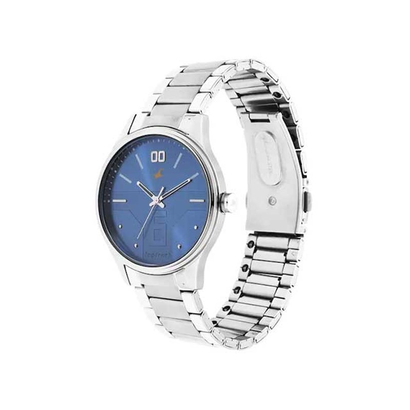 Fastrack NP3247SM01 Blue Dial Stainless Steel Strap Men's Watch
