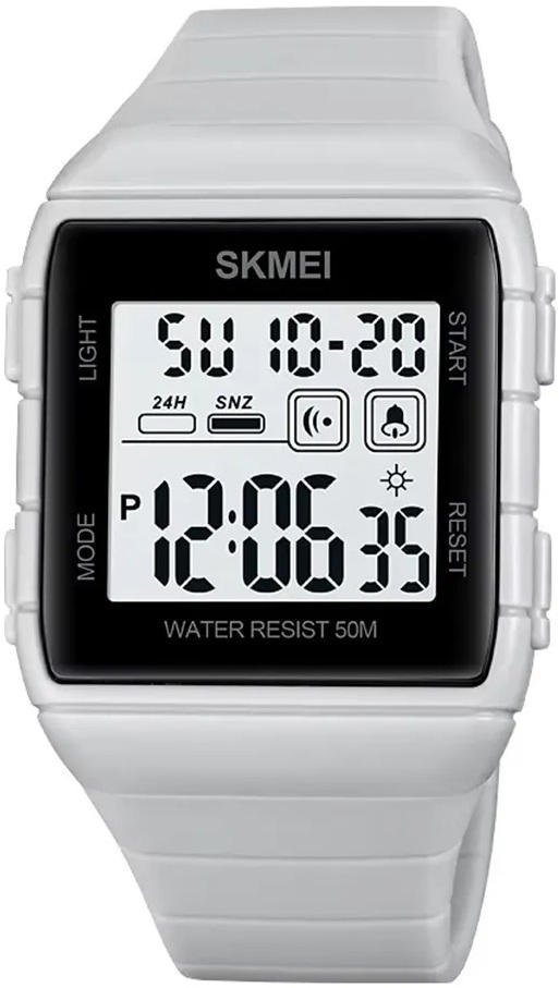 SKMEI 1960 50m Waterproof Digital Men’s Watch – White
