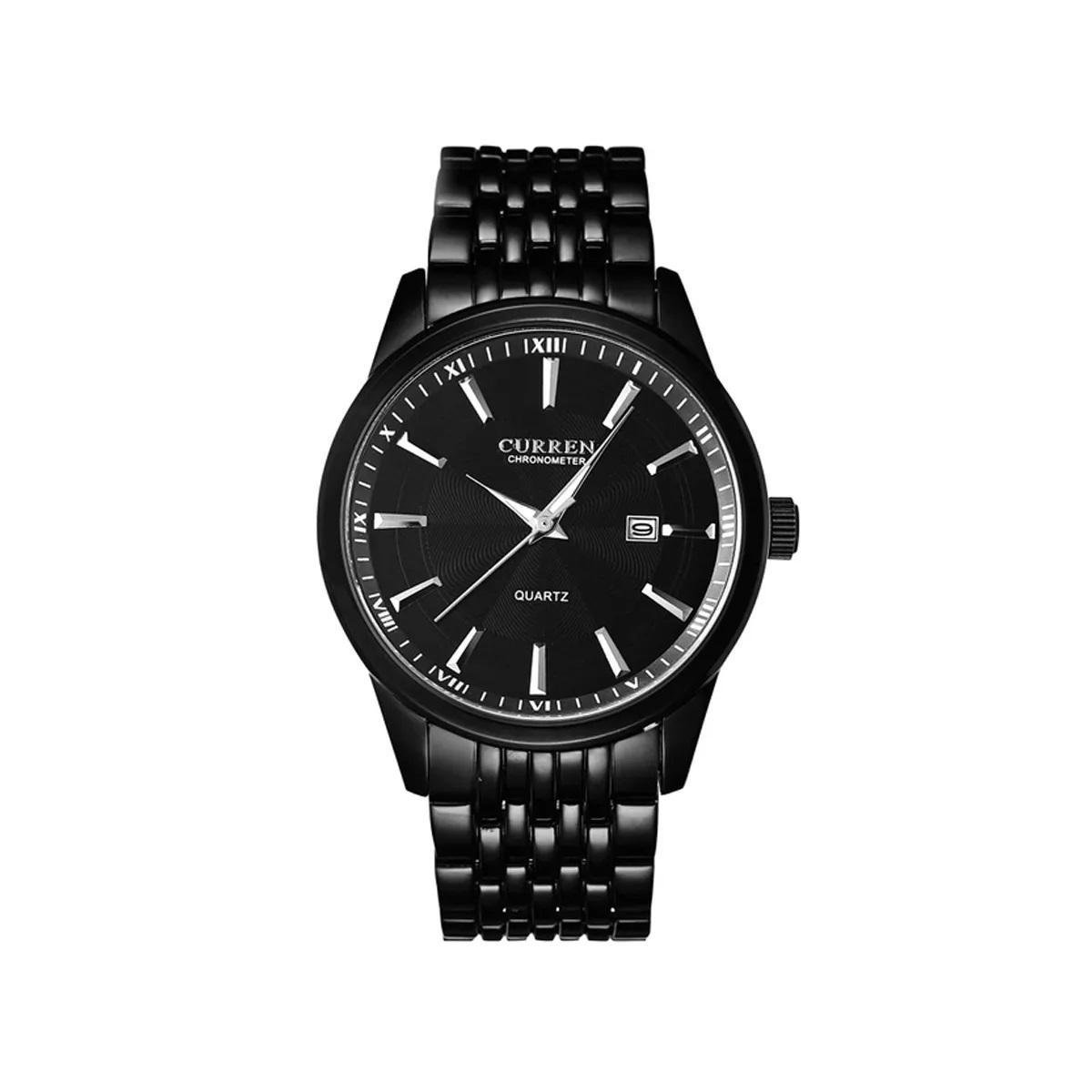 Curren 8052 Analog Stainless Steel Watch for Men – Black