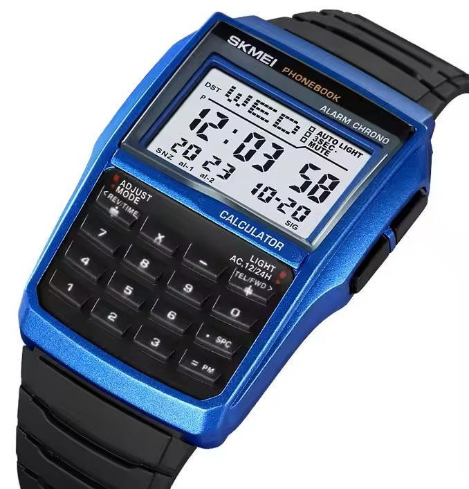 SKMEI 2255 Calculator Style Digital Watch For Men – Blue
