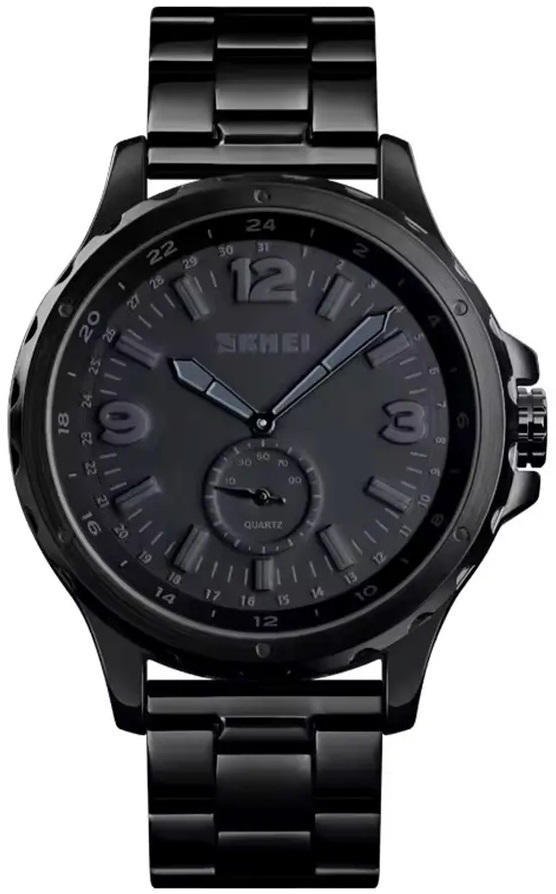 SKMEI 1513 Stainless Steel Analog Quartz Men’s Watch – Black