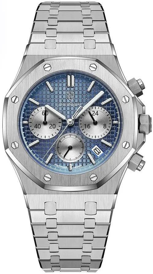 Poedagar 926 Chronograph Stainless Steel Men’s Watch – Blue