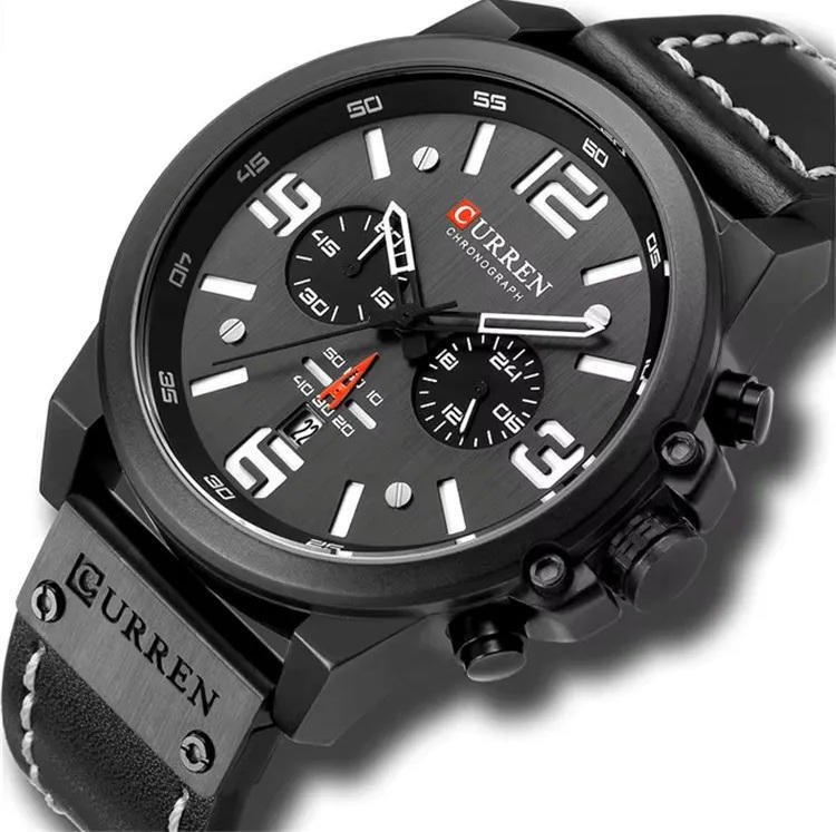 CURREN 8314 Belt Quartz Watch for Men – Black