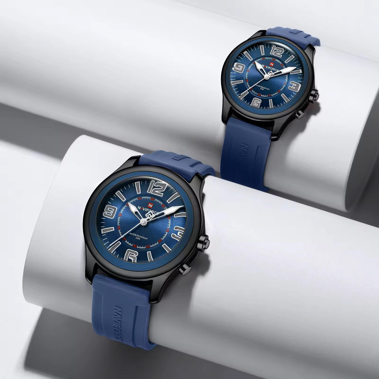 NAVIFORCE NF9256 Green Silicone Strap Quartz Watch For Couple