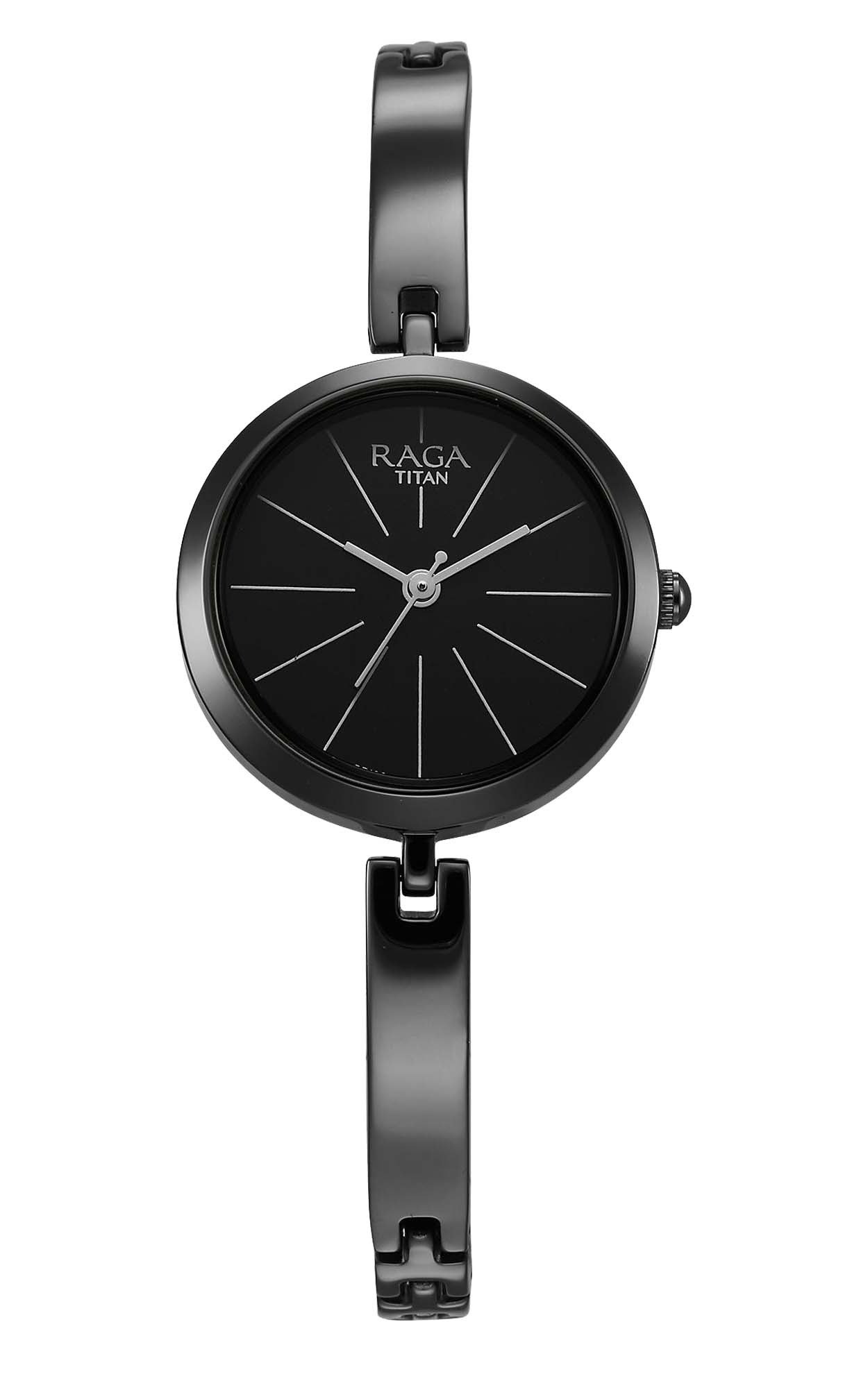 Titan 2606QM04 Black Dial Chain Bracelet Watch for Female