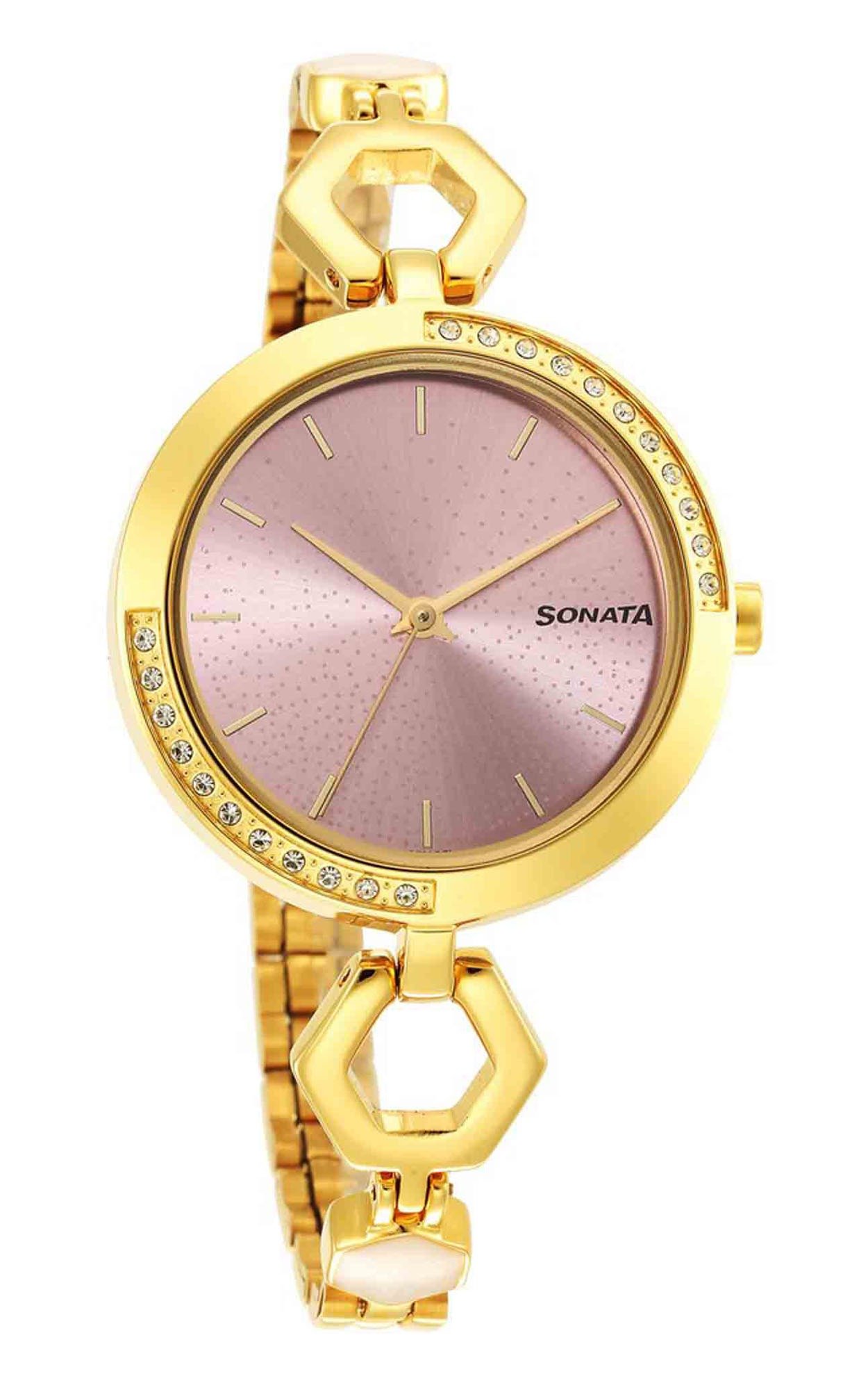 SONATA 8184YM01 Chain Bracelet Watch for Female