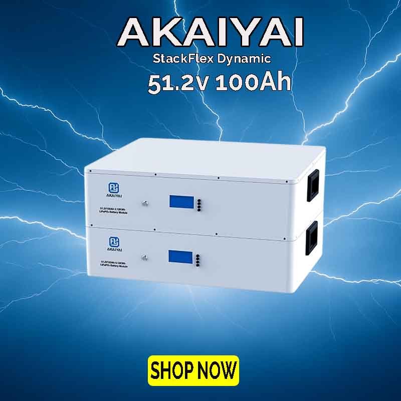 AKAIYAI StackFlex Dynamic A51R100-P 51.2V 5.12kWh Lithium Battery